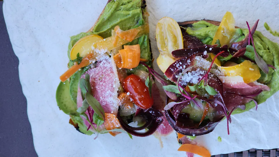 Even the avocado toast is a work of art